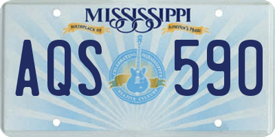 MS license plate AQS590
