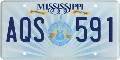 MS license plate AQS591