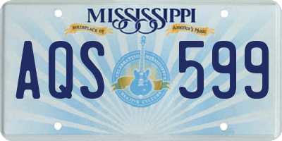 MS license plate AQS599