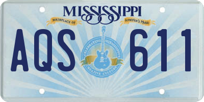 MS license plate AQS611