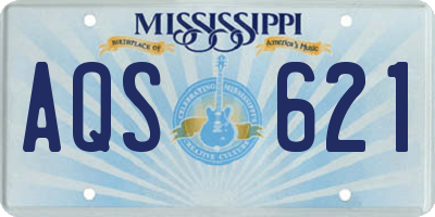 MS license plate AQS621
