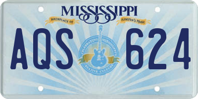 MS license plate AQS624
