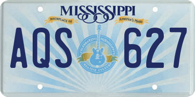 MS license plate AQS627