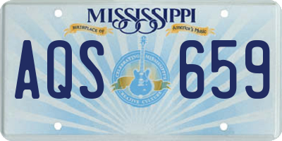 MS license plate AQS659