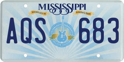 MS license plate AQS683