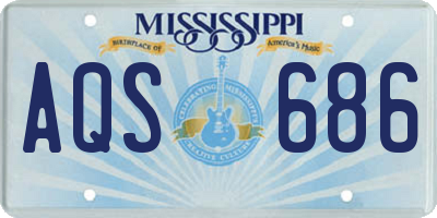 MS license plate AQS686