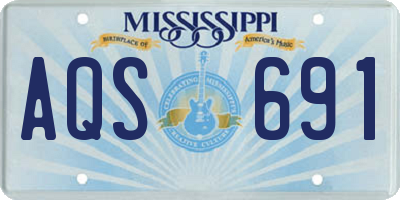 MS license plate AQS691
