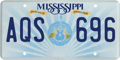 MS license plate AQS696