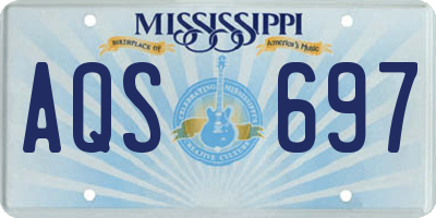 MS license plate AQS697