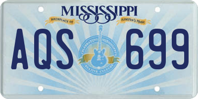 MS license plate AQS699