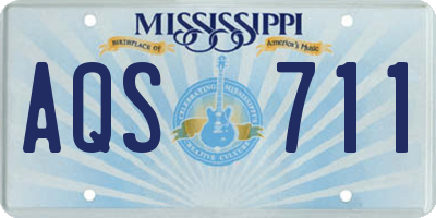 MS license plate AQS711