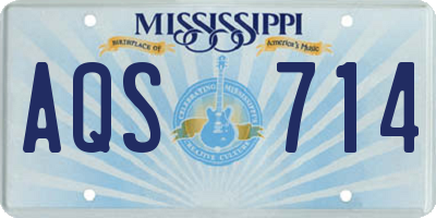 MS license plate AQS714