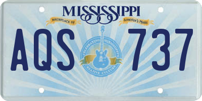 MS license plate AQS737