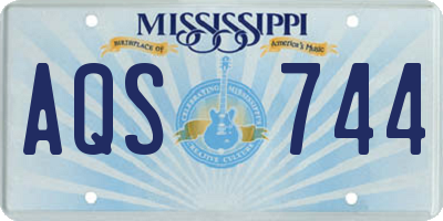 MS license plate AQS744