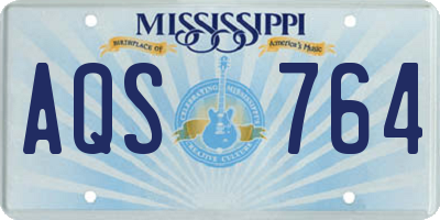 MS license plate AQS764