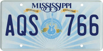 MS license plate AQS766