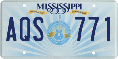 MS license plate AQS771