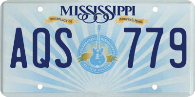 MS license plate AQS779