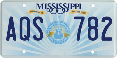 MS license plate AQS782