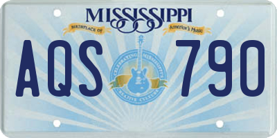 MS license plate AQS790