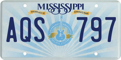 MS license plate AQS797