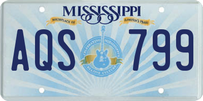 MS license plate AQS799