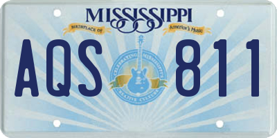 MS license plate AQS811