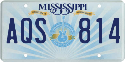 MS license plate AQS814