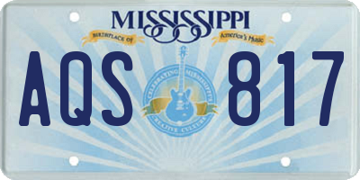 MS license plate AQS817