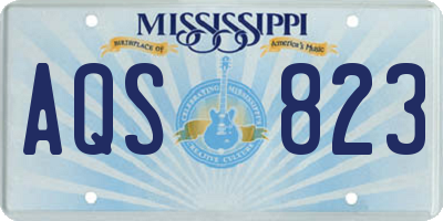 MS license plate AQS823