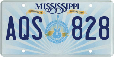 MS license plate AQS828