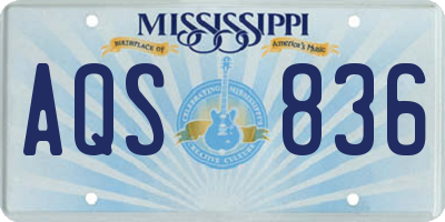 MS license plate AQS836
