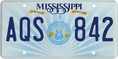 MS license plate AQS842