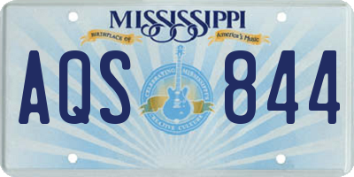 MS license plate AQS844