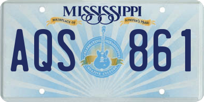 MS license plate AQS861