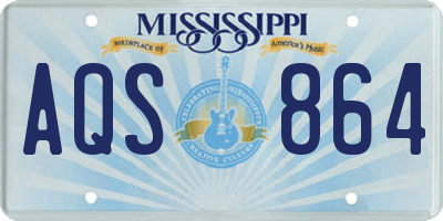 MS license plate AQS864