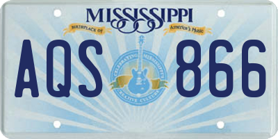 MS license plate AQS866