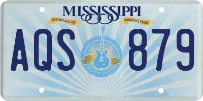 MS license plate AQS879