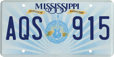 MS license plate AQS915