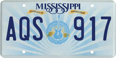 MS license plate AQS917