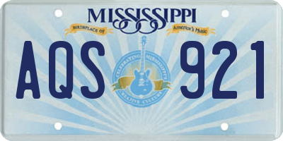 MS license plate AQS921