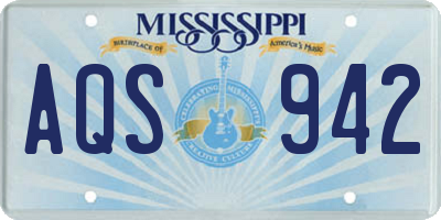 MS license plate AQS942