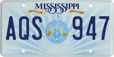 MS license plate AQS947