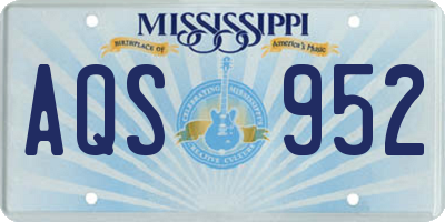 MS license plate AQS952
