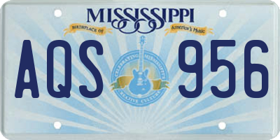 MS license plate AQS956