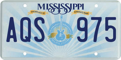 MS license plate AQS975