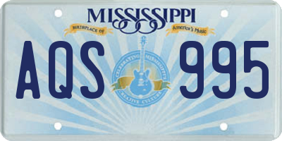 MS license plate AQS995