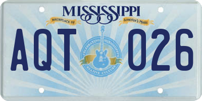 MS license plate AQT026
