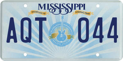 MS license plate AQT044