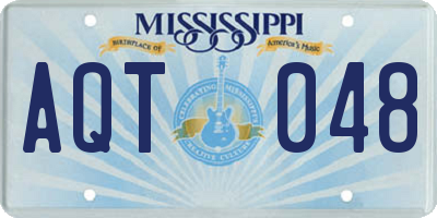 MS license plate AQT048